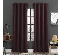 Sun Zero Soho 2-Pack Energy Saving Noise Reducing Blackout Grommet Curtain Panel Pair, 54" x 84", Merlot Red