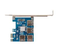 Sun3drucker PCI-E to 4 Ports Super Speed USB 3.0 PCI-Express Riser Card Expansion Card Adapter for Mining