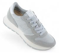 SUN68 Ally Glitter Women's Trainers Shoes Grey Silver Leather Z35203-44 NEW