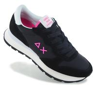 SUN68 Ally Solid Women's Trainers Shoes Black Leather Textile Z36201-1162 NEW