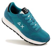 SUN68 Ally Solid Women's Trainers Shoes Turquoise Leather Textile Z46201-70 NEW