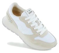 SUN68 Ally Studs Women's Trainers Shoes White Suede Textile Casual Z36205-01 NEW
