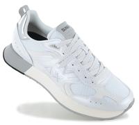 SUN68 Jaki 2.0 Silver Mesh Men's Trainers Shoes White Metallic Z36119-01 NEW