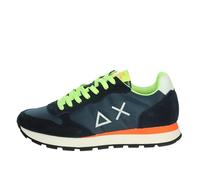 SUN68 Men's Tom Fluo Oxford Flat, Navy Blue, 9.5 UK