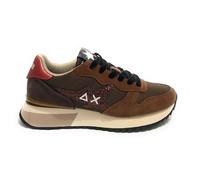 SUN68 Stargirl Glitter Sneaker in Nylon and Suede Brown Women's, brown, 37 EU