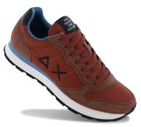 SUN68 Tom Solid Men's Casual Trainers Shoes Rust Red Suede Leather Z46101-36 NEW