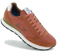 SUN68 Tom Solid Men's Trainers Shoes Low Top Red Leather Textile Z36101-36 NEW