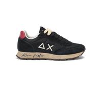 SUN68 Tom Vintage Suede/Nylon Running Sneaker Black U26SU21 Z45105, Black, 11.5 UK