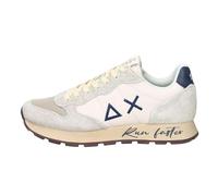 SUN68 Tom Vintage Suede/Nylon Running Sneaker White Cream, Cream White, 11.5 UK