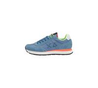 SUN68 Z36102 Men's Low Leather Sneakers, bright blue, 8 UK