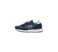 SUN68 Z36201 Women's Low Leather Sneakers, Dark Blue, 6.5 UK
