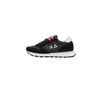 SUN68 Z36201 Women's Low Leather Trainers, Black, 6.5 UK