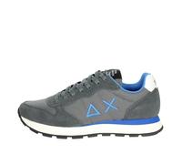 SUN68 Z44101 Men's Sneakers with Laces in Fabric/Suede, dark grey, 10 UK