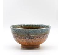 SUNAJI Glazed Stoneware Plate Blue/Brown 170X85MM (Japanese Made)