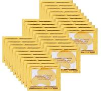 Sunallwell 30 Pairs 24K Gold Under Eye Treatment Masks, Natural Gel Collagen Eye Masks, Under Eye Gel Patches for Dark Circles, Anti Wrinkle, Puffy Eyes, Skincare, Hydrating, Independent Package