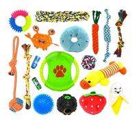 Sunallwell Dog Rope Toys,18PCS Dog Rope Durable Chew Squeaky Toys for Dogs Natural Cotton Safe Non-Toxic,Beneficial to Dog's Mental Health and Teeth Cleaning,Best Gift for Small Medium Dogs