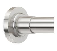 SUNALLY Shower Curtain Rod Adjustable 32-75 Inch, Spring Tension Shower Curtain Rods Stainless Steel Telescoping Curtain Rod for Bathroom or Windows, No Drilling, No Slip, No Rust, Nickel