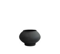 Sunao Fat Potted Plant Medium Black