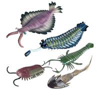 SunaOmni 5Pcs Animal Figurines Set, Cambrian Ancient Organism Animal Figures Realistic Plastic Educational Toys Birthday Gift Cake Topper for Kids Boys Girls Toys Anoma