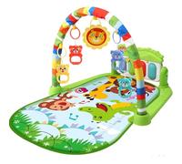 SunaOmni Baby Activity Center with Music & Light Safe & Removable Fun Baby Play Mat with Rattle Pendant & Adjustable Board for Newborns and Toddlers, No Battery, Green Play Mat Gym