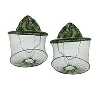 SunaOmni Beekeeper Hat Veil Mask Anti Bee Mosquito Bug Fly Hat Face Protection Equipment with Net Mesh for Outdoor Fishing Camouflage 2PCS Beekeeper Mask Bee With Veil Mosquito Bug