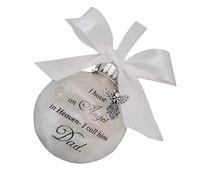 SunaOmni Christmas baubles to commemorate I Have an Angel in Heaven, Christmas baubles, grave ornaments, transparent baubles, angel shuttlecock, Christmas tree pendant for hanging for dad