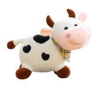 SunaOmni Cow Stuffed Animal Cute Soft Cow Plush Comforting Companion Stuffed Imaginative Plushie Lightweight Animal for Kids Boys Girls 10.2 * 7.9 * 5.5 inch White