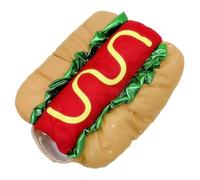 SunaOmni Dog Hotdog Costume, Funny Hamburger Halloween Dog Costumes, Warm Soft Pet Apparel Cosplay for Christmas Halloween Carnival Costume Party, L Hot