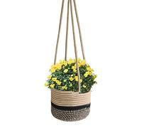 SunaOmni Hanging Planters For Indoor Plants Woven Hanging Basket Hanging Flower Pot Hanging Planter Basket Woven Plant Holder Jute Rope Hanging Flower Basket For Indoor Outdoor Decor