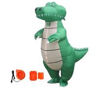 SunaOmni Inflatable Crocodile for Adult Cute Funny Blow Up Halloween Costumes with Visual Window One Size Fits Most Crocodile Costume for Party, Cosplay, Stage Costume Adult Halloween Props