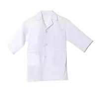 SunaOmni Kids Doctor Coat Soft & Comfortable White Toddler Doctor Coat Role Play Costume with Pockets Scientist Costume Kids for Dentist Scientist Dress-Up, S