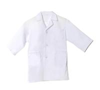 SunaOmni Kids Doctor Coat Soft & Comfortable White Toddler Doctor Coat Role Play Costume with Pockets Scientist Costume Kids for Dentist Scientist Dress-Up, L