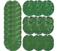 SunaOmni Lily Pad 26PCS 4 Different Size Artificial Lotus Leaf Realistic Plastic Pond Plants Floating Pond Ornaments for Decor Pipe Cleaners for Craft Pipe Cleaners Craft Yellow