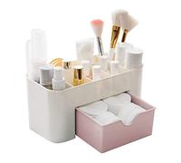 SunaOmni Makeup Storage Cosmetic Organiser Drawers Cosmetic Holder Plastic Make Up Container Box Brush Lipstick Organizer Desktop Box,Light Pink