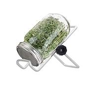 SunaOmni Mason Jars Sprouting Jar Kit Germination Seed Sprouter Set with Lid Stand Mason Jars with Lids Sprouting Jar Sprouting Kit for Growing Broccoli Alfalfa Bean Sprouts 500ml