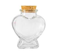 SunaOmni Mini Glass Bottle Heart Shaped Wish Bottle Clear Storage Jars Containers With Cork Wish Bottles Heart Jar Mini Glass Jars Heart Shape Glass Bottle Heart Wishing Bottle