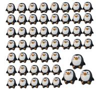 SunaOmni Mini Penguins 50PCS 0.4 Inch Adorable & Cartoon Mini Penguin Figurines DIY Friendly Decorative Resin Animals for Micro Landscape, Dollhouse, Nail Art Resin Animals Penguin Figurines