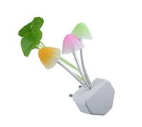 SunaOmni Mushroom Night Light, LED Plug-in Wall Lamp, Color Changing, Remote Control, Plastic, Multicolor