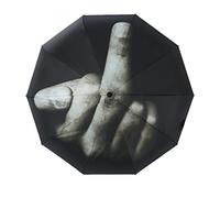 SunaOmni Pocket Umbrella Middle Finger Design Lightweight Waterproof Black Folding Automatic Umbrella Black Umbrella Compact Umbrella Small UmbrellaWindproof Umbrella Folding Umbrella