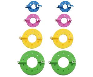 SunaOmni Pom Pom Maker Pom Pom Craft Maker Pompom Maker UK Pom Poms Knitting Machine Portable Multi Size Fluff Ball Weaver Needle Knitting Tools 8pcs