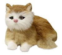 SunaOmni Realistic Cat 6x4x4 Inch Artificial Cute Lying Cat Plush Detailed Educational Fake Kitten Static State Kitten Decor for Home, Hotel, Photography Prop, Yellow Plush Stuffed Animals