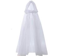 SunaOmni Witch Costume Halloween Vintage Renaissance Embroidered Sheer Ghost Bride Costume Spooky Ghost for Halloween, Cosplay Haunted Mansion (White) Wizard Cloak