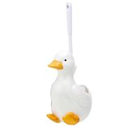 Sunart SAN812 Cute Miscellaneous Goods, Lovely Pottery Duck Toilet Brush Holder, Toilet Brush Included, Width 4.9 inches (12.5 cm), White