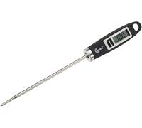 Sunartis Digital Household Thermometer Precise Thermometer for Food and Drinks Meat Thermometer with Temperature Display in °C or °F and Wide Measuring Range Black 20x2cm