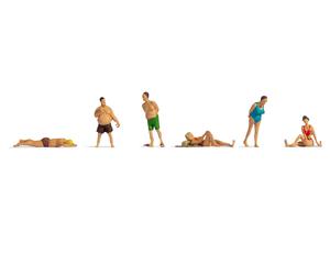 Sunbathers (6) Hobby Figure set Painted Noch 47300