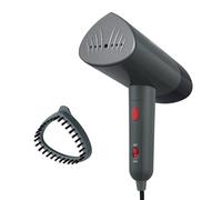 Sunbeam 1520W Handheld Steamer for Clothes, Portable, Foldable, Travel Steamer, Dual Voltage 120/240, Non-Stick, High and Low Steam Setting, 25s Heat Up, 140ml Tank, Bristle Brush, Storage Bag, Black