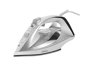 Sunbeam Steam Master 1400 Watt Mid-size Anti-Drip Non-Stick Soleplate Iron with Variable Steam control and 8' Retractable Cord, Black/Blue, GCSBCL-202-000 by Sunbeam