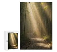 Sunbeams in A Bamboo Forest Path Jigsaw Puzzle, 300 PCS, Indoor Activity for The Home, An Absorbing Project for Relaxed Weekends, for Family Fun
