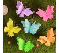 SUNBEAUTY 6Pcs Butterfly Party Decorations 3D Butterfly Birthday Decoration Hanging Paper Butterflies Colorful Summer Decorations for Home Office Tea Party Classroom Birthday Baby Shower Wedding Decor