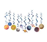 SUNBEAUTY Solar System Hanging Swirl 10 Pieces Decorations Outer Space Party Planets Supplies Space Decorations Space Party Star Wars Decorations Galaxy Room Decor Space Room Decor